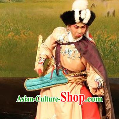 Princess Zhaojun Chinese Guangdong Opera Apparels Costumes and Headwear Traditional Cantonese Opera Garment Official Wang Long Clothing