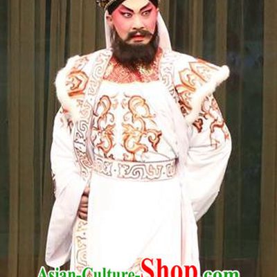 Princess Zhaojun Chinese Guangdong Opera Duke Apparels Costumes and Headwear Traditional Cantonese Opera Xiongnu King Garment Monarch Clothing