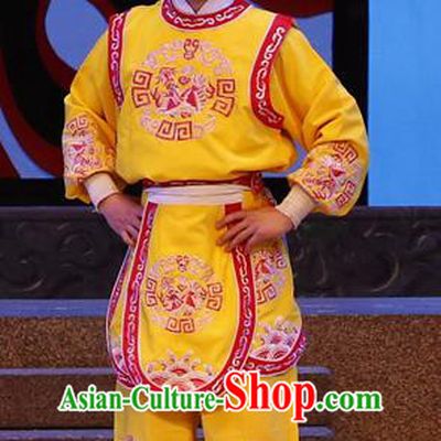 Zhaojun Frontier Song Chinese Guangdong Opera Soldier Apparels Costumes and Headwear Traditional Cantonese Opera Wusheng Garment Martial Male Clothing