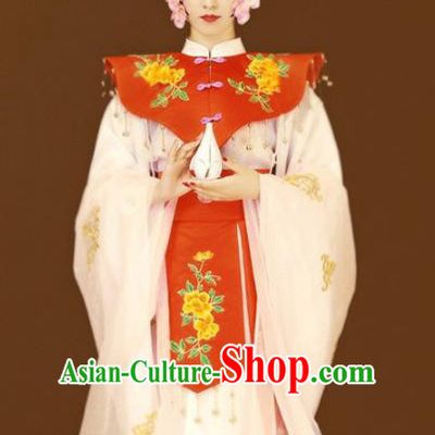 Chinese Traditional Beijing Opera Historical Costumes Ancient Ming Dynasty Court Woman Hanfu Dress Apparels and Headdress Complete Set