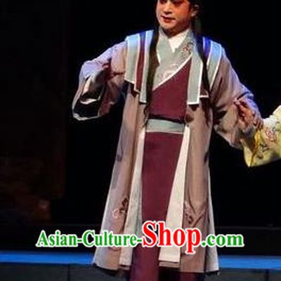 Zi Yun Chinese Guangdong Opera Craftsman Liang Hanming Apparels Costumes and Headwear Traditional Cantonese Opera Young Male Garment Xiaosheng Clothing