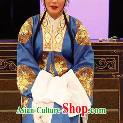 Chinese Cantonese Opera Middle Age Woman Garment Nao Chai Costumes and Headdress Traditional Guangdong Opera Dame Apparels Mother Dress