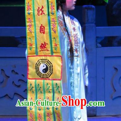 The Strange Stories Chinese Guangdong Opera Wa Wa Sheng Apparels Costumes and Headwear Traditional Cantonese Opera Taoist Boy Garment Clothing