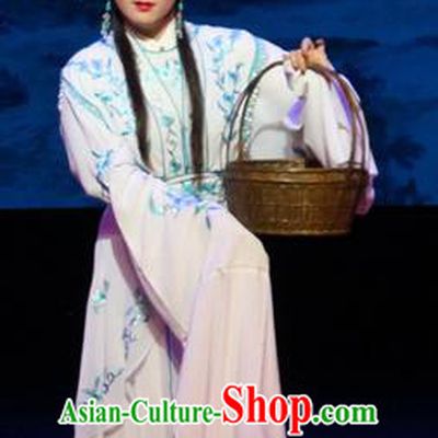 Chinese Cantonese Opera Young Mistress Garment Escape from Banishment Costumes and Headdress Traditional Guangdong Opera Actress Apparels Diva Wang Qiongzhen Dress