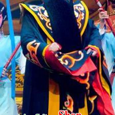 King of Qin Meng Jiang Chinese Guangdong Opera First Emperor Apparels Costumes and Headwear Traditional Cantonese Opera Laosheng Garment Monarch Ying Zheng Clothing
