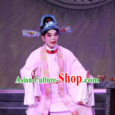 Escape from Banishment Chinese Guangdong Opera Young Male Li Weile Apparels Costumes and Headwear Traditional Cantonese Opera Xiaosheng Garment Scholar Clothing