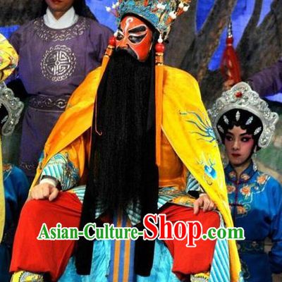 The Sword Chinese Guangdong Opera Duke Apparels Costumes and Headwear Traditional Cantonese Opera Monarch Garment King Wang Mang Clothing