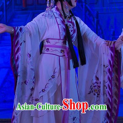 Chinese Cantonese Opera Actress Garment Wu Suo Dong Gong Costumes and Headdress Traditional Guangdong Opera Princess Apparels Hua Tan Dress