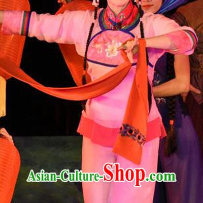Chinese Cantonese Opera Village Girl Garment Dan Jia Nv Costumes and Headdress Traditional Guangdong Opera Fisher Maiden Apparels Young Lady Shui Mei Dress