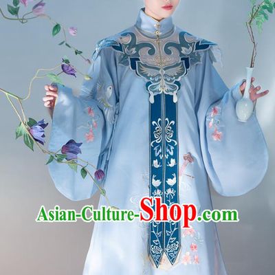 Chinese Traditional Ming Dynasty Royal Princess Embroidered Apparels Ancient Noble Lady Hanfu Dress Historical Costumes Complete Set