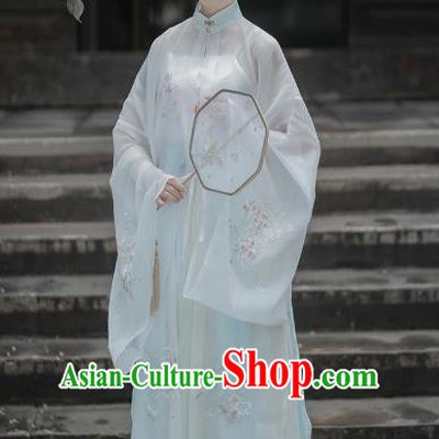 Chinese Traditional Ming Dynasty Noble Woman Embroidered Hanfu Dress Apparels Ancient Patrician Female Historical Costumes Complete Set
