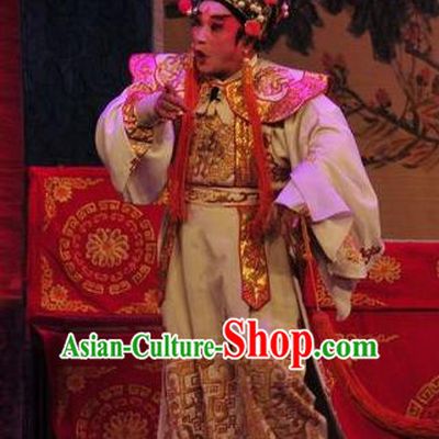 Unhappy Marriage Chinese Guangdong Opera Bully Apparels Costumes and Headwear Traditional Cantonese Opera Wusheng Garment Martial Male Clothing