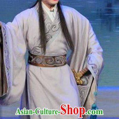 Luo Shui Qing Meng Chinese Guangdong Opera Xiaosheng Apparels Costumes and Headwear Traditional Cantonese Opera Prince Garment Cao Zhi Clothing