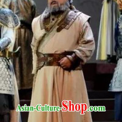 Chinese Traditional Northern Wei Dynasty Elderly Official Tuoba Zhang Apparels Costumes Historical Drama Bei Wei Feng Yang Ancient Minister Garment Clothing and Headwear