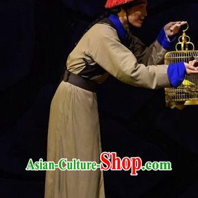 Chinese Traditional Qing Dynasty Palace Servant Apparels Costumes Historical Drama Da Qing Xiang Guo Ancient Eunuch Garment Clothing and Headwear