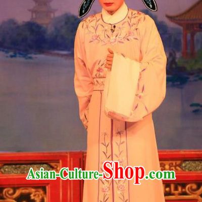 Xu Jiujing Chinese Guangdong Opera Xiaosheng Apparels Costumes and Headwear Traditional Cantonese Opera Young Male Garment Childe You Jin Clothing