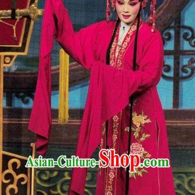 Chinese Cantonese Opera Diva Garment Fan Lihua Return Tang Costumes and Headdress Traditional Guangdong Opera Hua Tan Apparels Bride Wedding Dress