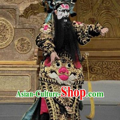 Luo Shui Qing Meng Chinese Guangdong Opera Painted Role Apparels Costumes and Headwear Traditional Cantonese Opera General Garment Armor Clothing