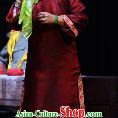 Chinese Historical Drama Wang Fu Jing Ancient Dame Garment Costumes Traditional Qing Dynasty Mistress Dress Woman Red Apparels and Headdress
