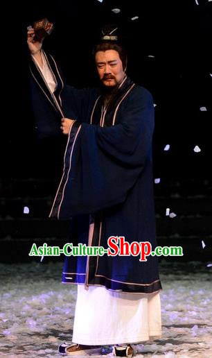 Chinese Traditional Song Dynasty Elderly Male Apparels Costumes Historical Drama Phoenix Hairpin Ancient Poet Lu You Garment Scholar Clothing and Headwear Chinese Traditional Song Dynasty Elderly Male Apparels Costumes Historical Drama Phoenix Hairpin Ancient Poet Lu You Garment Scholar Clothing and Headwear
