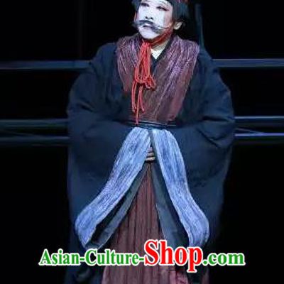 Chinese Traditional Stage Performance Clown Apparels Costumes Historical Drama The Prince of Lanling Ancient Actor Garment Clothing and Headwear