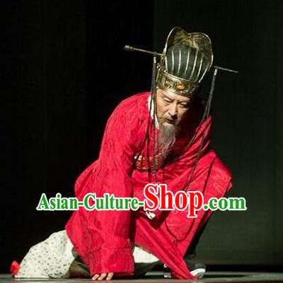 Chinese Traditional Ming Dynasty Minister Clothing Stage Performance Historical Drama Apparels Costumes Ancient Official Zhang Juzheng Garment and Headwear