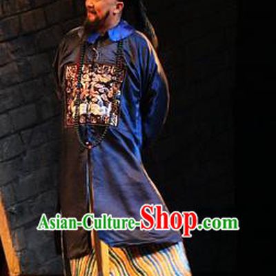 Chinese Traditional Qing Dynasty Official Zhang Zhidong Clothing Stage Performance Historical Drama Governor Apparels Costumes Ancient Grand Coordinator Garment and Headwear