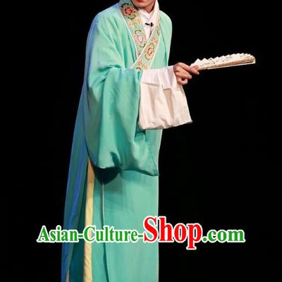 Zhen Zhu Shan Chinese Sichuan Opera Merchant Apparels Costumes and Headpieces Peking Opera Highlights Young Male Garment Xiaosheng Jiang Xing Clothing