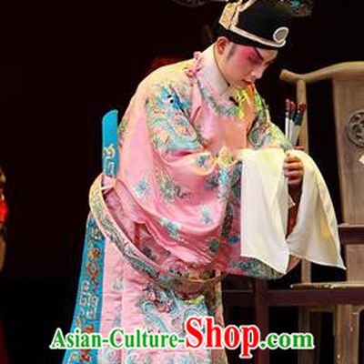 Cao Min Song Shijie Chinese Sichuan Opera Scholar Apparels Costumes and Headpieces Peking Opera Highlights Xiaosheng Garment Young Male Official Clothing