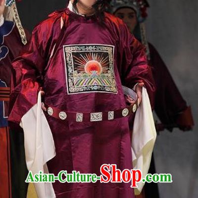 Cao Min Song Shijie Chinese Sichuan Opera Clown Apparels Costumes and Headpieces Peking Opera Highlights Laosheng Garment Official Clothing