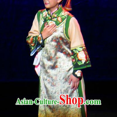 Chinese Historical Drama Yinzhan Naxi Ancient Mongolian Woman Garment Costumes Traditional Stage Show Dress Qing Dynasty Young Female Apparels and Headpieces