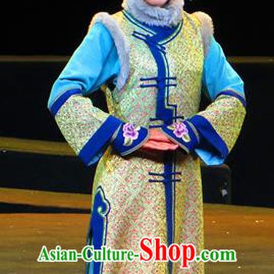 Chinese Historical Drama Yinzhan Naxi Ancient Young Mistress Garment Costumes Traditional Stage Show Dress Qing Dynasty Manchu Woman Apparels and Headpieces