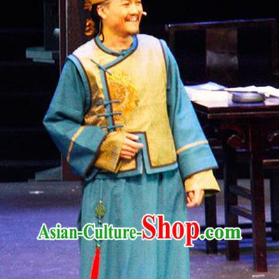 Chinese Traditional Qing Dynasty Commander Clothing Stage Performance Historical Drama Yinzhan Naxi Apparels Costumes Ancient Official Garment and Headwear
