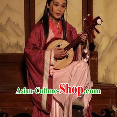 Chinese Traditional Jin Dynasty Young Male Clothing Stage Performance Historical Drama Guang Ling San Apparels Costumes Ancient Scholar Lv An Garment and Headwear