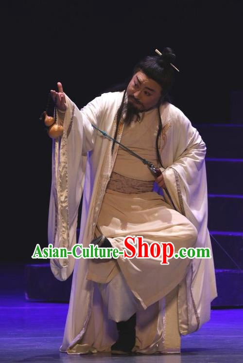 Chinese Traditional Jin Dynasty Gifted Male Clothing Stage Performance Historical Drama Guang Ling San Apparels Costumes Ancient Scholar Garment and Headwear