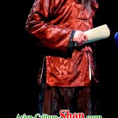 The Sound of Bell Chinese Sichuan Opera Old Man Apparels Costumes and Headpieces Peking Opera Highlights Laosheng Garment Elderly Male Clothing