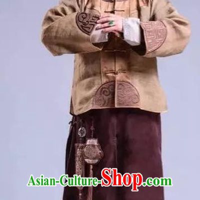 Chinese Traditional Qing Dynasty Official Lei Siqi Clothing Stage Performance Historical Drama Yangshi Lei Apparels Costumes Ancient Milord Garment and Headwear