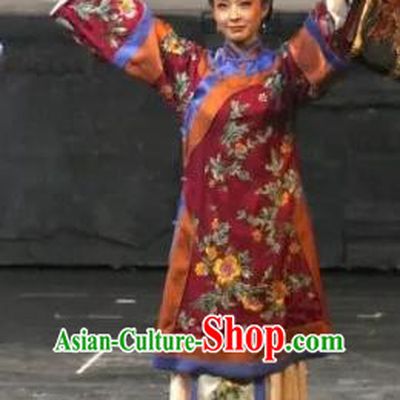 Chinese Historical Drama Yangshi Lei Ancient Young Female Garment Costumes Traditional Stage Show Dress Qing Dynasty Mistress Apparels and Headpieces