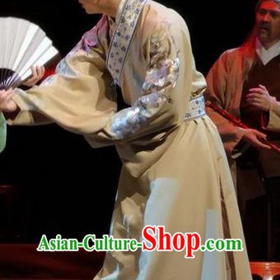 Chinese Traditional Ming Dynasty Scholar Hou Fangyu Clothing Stage Performance Historical Drama Peach Blossom Fan Apparels Costumes Ancient Young Childe Garment and Headwear
