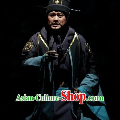 Chinese Traditional Spring and Autumn Period Official Clothing Stage Performance Historical Drama Yao Li And Qing Ji Apparels Costumes Ancient Minister Garment and Headwear