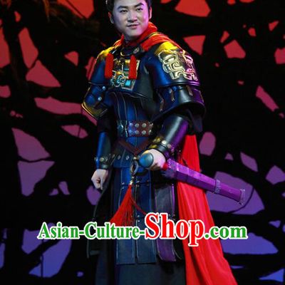 Chinese Traditional Spring and Autumn Period Warrior Armor Clothing Stage Performance Historical Drama Yao Li And Qing Ji Apparels Costumes Ancient General Garment and Headwear
