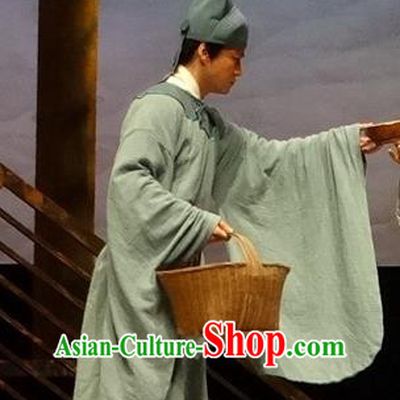 Chinese Traditional Song Dynasty Scholar Clothing Stage Performance Historical Drama Han Wengong Apparels Costumes Ancient Young Male Garment and Headwear