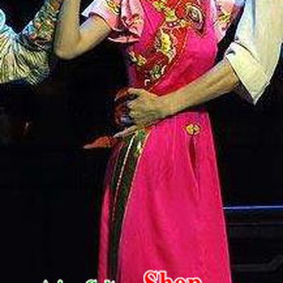 Chinese Dance Drama The Summer Palace Ancient Village Girl Garment Costumes Traditional Stage Show Dress Qing Dynasty Young Female Red Apparels and Headpieces