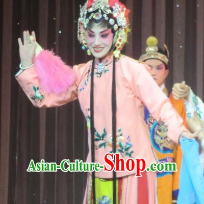 Chinese Sichuan Opera Highlights Rani Garment Costumes and Headdress He Gong Huan Qing Traditional Peking Opera Hua Tan Dress Princess Consort Apparels