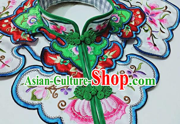 Chinese Traditional Qing Dynasty Embroidery Craft Embroidered Shoulder Accessories Embroidered Flowers Cloud Shoulder Chinese Traditional Qing Dynasty Embroidery Craft Embroidered Shoulder Accessories Embroidered Flowers Cloud Shoulder