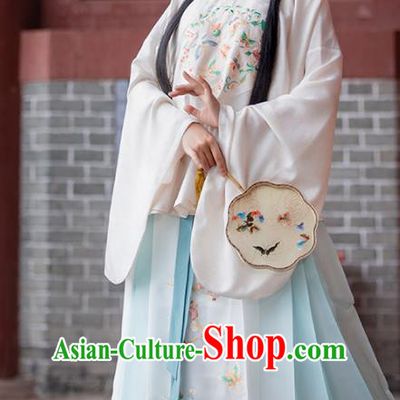 Top Chinese Traditional Ming Dynasty Nobility Female Hanfu Apparels Ancient Patrician Lady Historical Costumes Blouse and Horse Face Skirt Complete Set