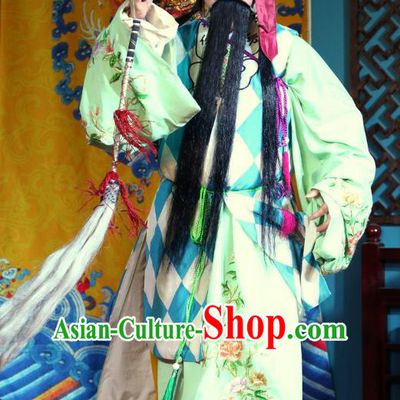 Three Tricks Bai Mudan Chinese Sichuan Opera Laosheng Apparels Costumes and Headpieces Peking Opera Highlights Elderly Male Garment Taoist Lv Dongbin Clothing