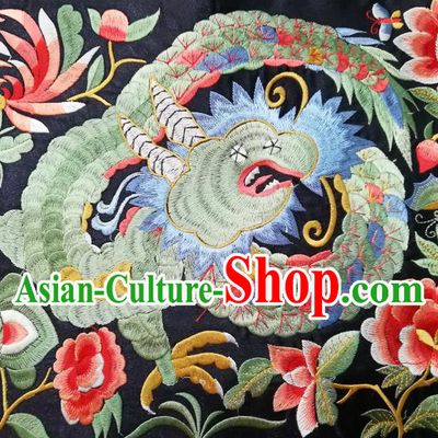 Chinese Traditional Embroidered Lion Pattern Patch Decoration Embroidery Craft Embroidered Accessories