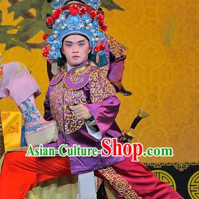 Sui Chao Luan Chinese Sichuan Opera Martial Male Apparels Costumes and Headpieces Peking Opera Highlights Wusheng Garment Soldier Clothing