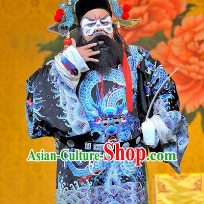 Sui Chao Luan Chinese Sichuan Opera Lord Yuwen Huaji Apparels Costumes and Headpieces Peking Opera Highlights Elderly Male Garment Official Clothing